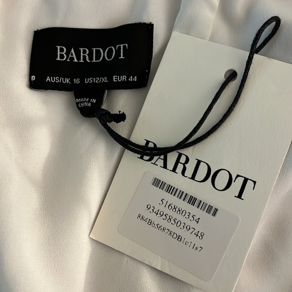 Bardot | New Pink Ditsy floral ruched midi dress Women’s size 12/XL cocktail - Picture 7 of 8